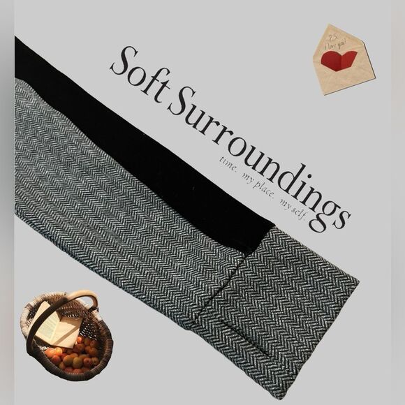 Soft Surroundings Moderne Cowl Herringbone Dress Crossover Hem Velvet Women PM - Picture 7 of 13